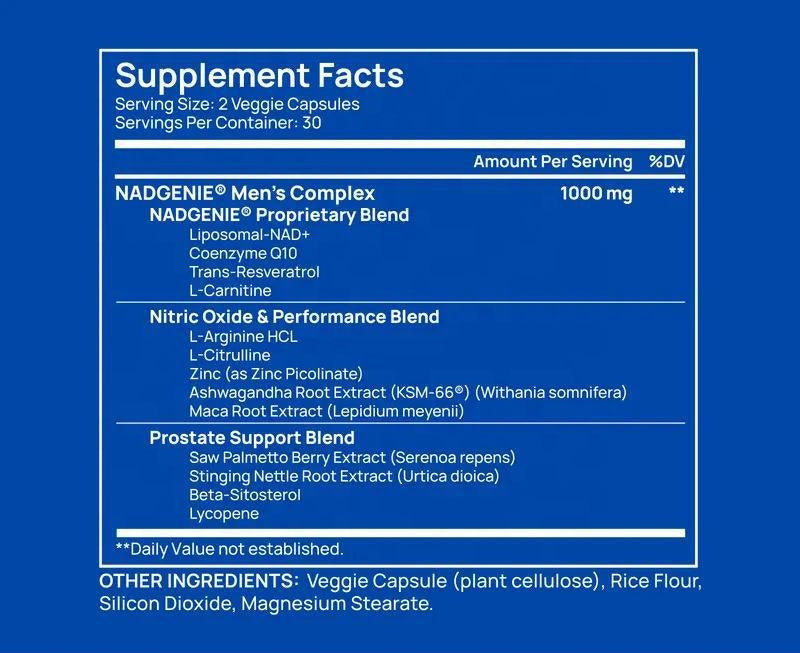 NAD+ Men’s Complex – Cellular Energy & Aging Support (60 Capsules)
