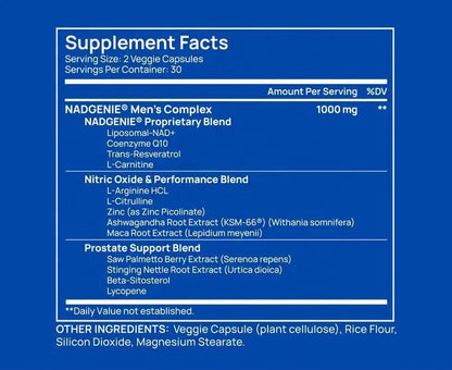 NAD+ Men’s Complex – Cellular Energy & Aging Support (60 Capsules)